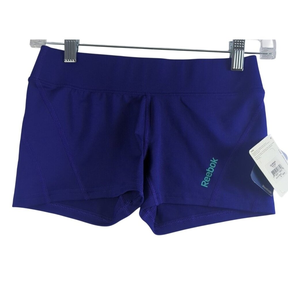 Reebok PlayDry‎ Womens Small Blue Workout Fitness Athletic Running Bike Shorts
